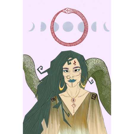 Medusa Meets Ouroboros Print
