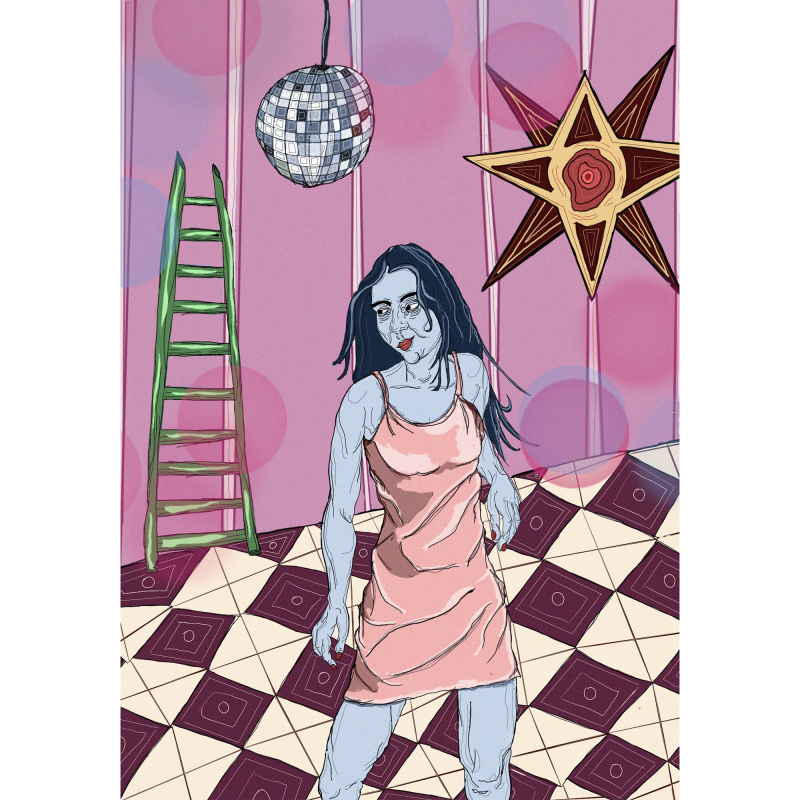 Melancholy Party Girl Print
