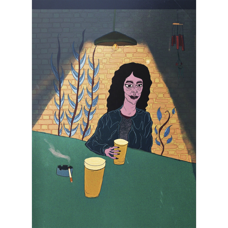 Melancholy at a Bar Print