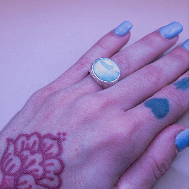 Moonstone Silver Ring