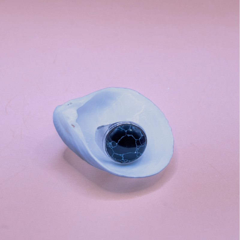 Howlite Silver Ring