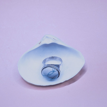 Ηowlite Silver Ring